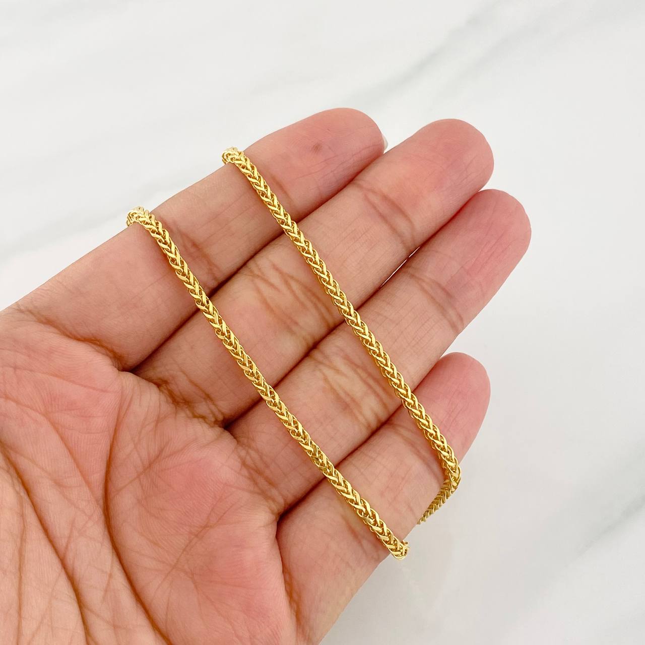 Cadena Franco 6.8g / 24 in / 2mm Oro Amarillo 18K