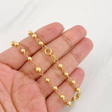 Rosario Virgen Milagrosa Cruz 10.85g / 20 in / 4mm-5mm Oro Amarillo 18K