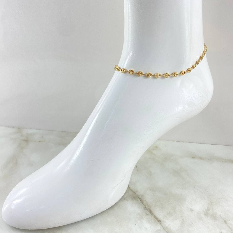 GC Anklet 4.45gr / 25.5cm / 10.0in / 18K Gold ©
