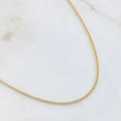 Cadena Franco 2.15gr / 17 3/4 in / Dos Oros Amarillo Blanco +3 18K