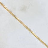 Cadena Franco 2.15gr / 17 3/4 in / Dos Oros Amarillo Blanco +3 18K
