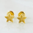 Stud Earrings Star Edged 0.75gr / 18K Gold