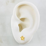 Stud Earrings Star Edged 0.75gr / 18K Gold