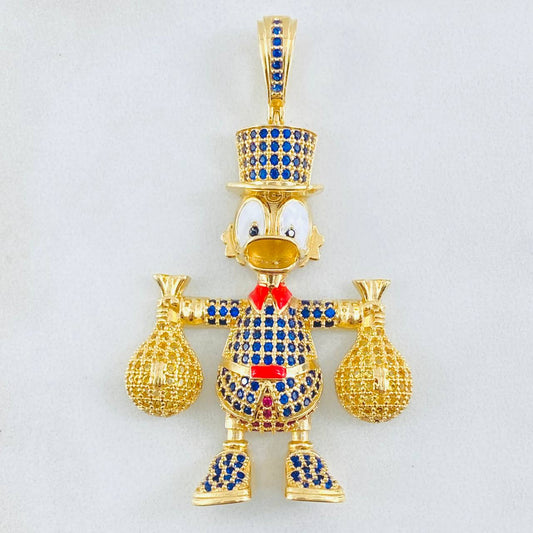 Dije Pato Bolsas Dinero 13.15gr / 2 1/4 in / Oro Amarillo 18K ©