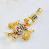 Dije Pato Bolsas Dinero 13.15gr / 2 1/4 in / Oro Amarillo 18K ©