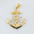 Pendant Anchor Movable Helm 4.9gr / 1 1/2 in / Two Yellow White Gold 18K *
