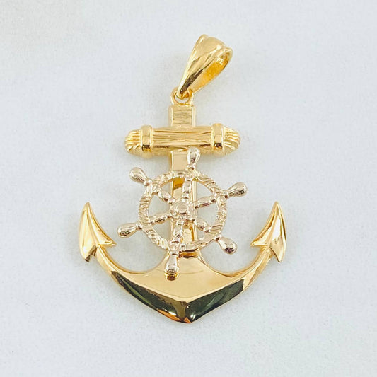 Dije Ancla Timón Móvil 4.85gr / 1 1/2 in / Oro Amarillo 18K ©