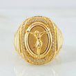 Christ Spherical Ring 9.8gr / Size 11 1/4 / 18K Gold ©