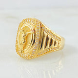 Christ Spherical Ring 9.8gr / Size 11 1/4 / 18K Gold ©