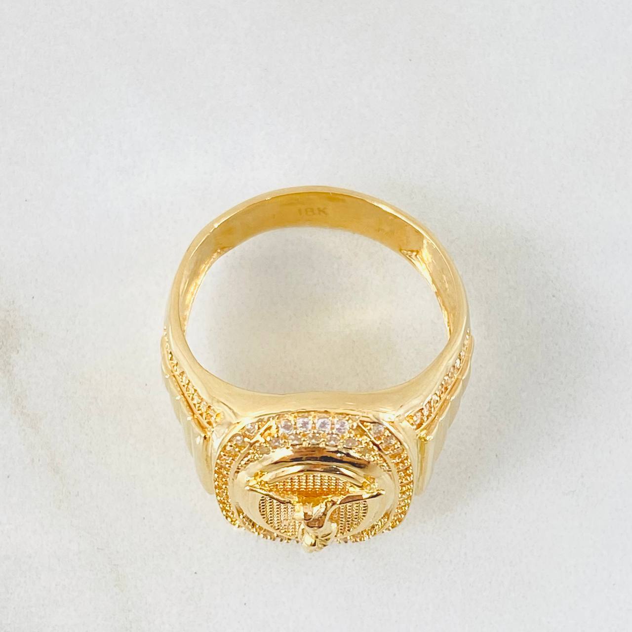 Christ Spherical Ring 9.8gr / Size 11 1/4 / 18K Gold ©