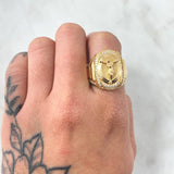 Christ Spherical Ring 9.8gr / Size 11 1/4 / 18K Gold ©