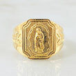 Anillo Virgen Guadalupe Espiga Lineal 7.25gr / T11 1/2 / Oro Amarillo 18K ©