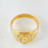 Anillo Virgen Guadalupe Espiga Lineal 7.25gr / T11 1/2 / Oro Amarillo 18K ©