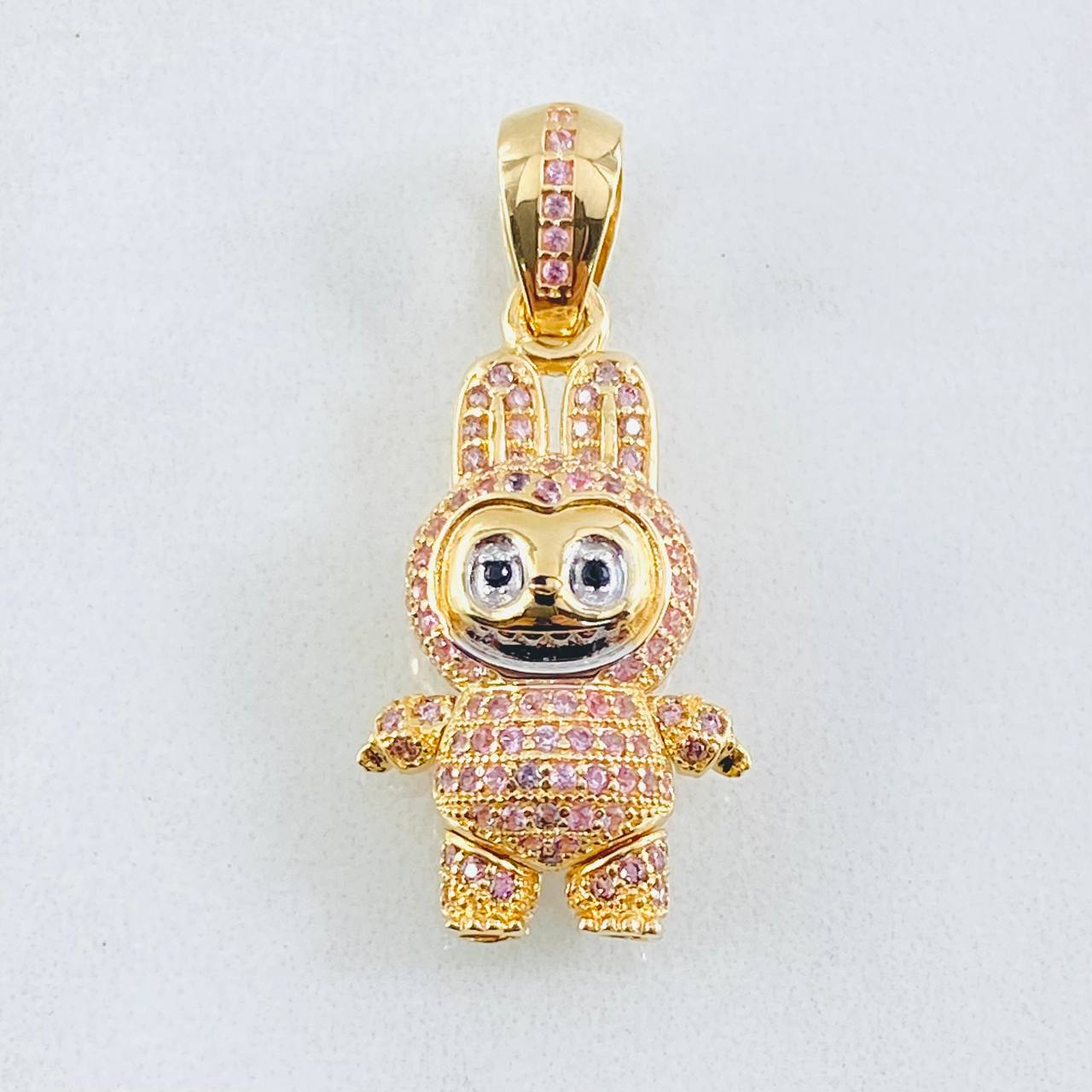 Dije Conejo Sonriente 6.15gr / 1 1/4 in / Dos Oros Amarillo Blanco 18K ©