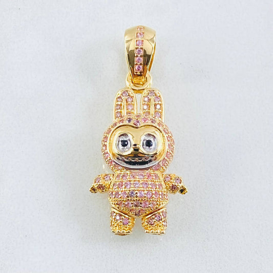 Dije Conejo Sonriente 6.15gr / 1 1/4 in / Dos Oros Amarillo Blanco 18K ©