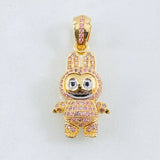 Dije Conejo Sonriente 6.15gr / 1 1/4 in / Dos Oros Amarillo Blanco 18K ©