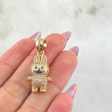 Dije Conejo Sonriente 6.15gr / 1 1/4 in / Dos Oros Amarillo Blanco 18K ©