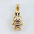 Dije Conejo Sonriente 6.2gr / 1 1/4 in / Dos Oros Amarillo Blanco 18K *