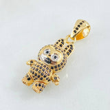 Dije Conejo Sonriente 6.2gr / 1 1/4 in / Dos Oros Amarillo Blanco 18K *