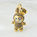 Dije Conejo Sonriente 6.2gr / 1 1/4 in / Dos Oros Amarillo Blanco 18K *