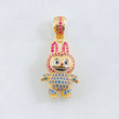 Dije Conejo Sonriente 6.1gr / 1 1/4 in / Dos Oros Amarillo Blanco 18K *