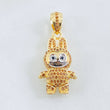 Dije Conejo Sonriente 6.15gr / 1 1/4 in / Dos Oros Amarillo Blanco 18K *
