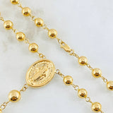 Rosario Virgen Milagrosa 13.15gr / 21 3/4 in / 5mm-6mm Oro Amarillo 18K *