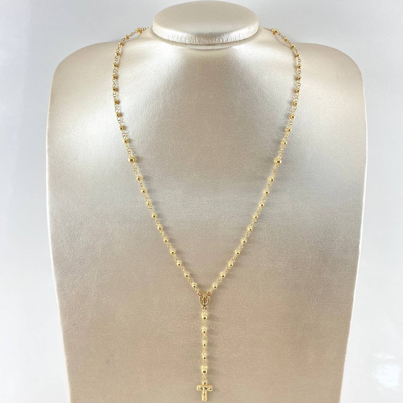 Miraculous Virgin Rosary 6.5gr / 21 3/4 in / 3mm-4mm 18K Yellow Gold *