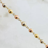 Rosario Virgen Milagrosa 11.95gr / 21 3/4 in / 5mm-6mm Tres Oros 18K *
