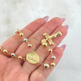 Rosario Virgen Milagrosa 11.95gr / 21 3/4 in / 5mm-6mm Tres Oros 18K *