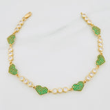 Bracelet Halo Hearts 10.2g / 7 3/4 in / 4.2mm Yellow Gold 18K