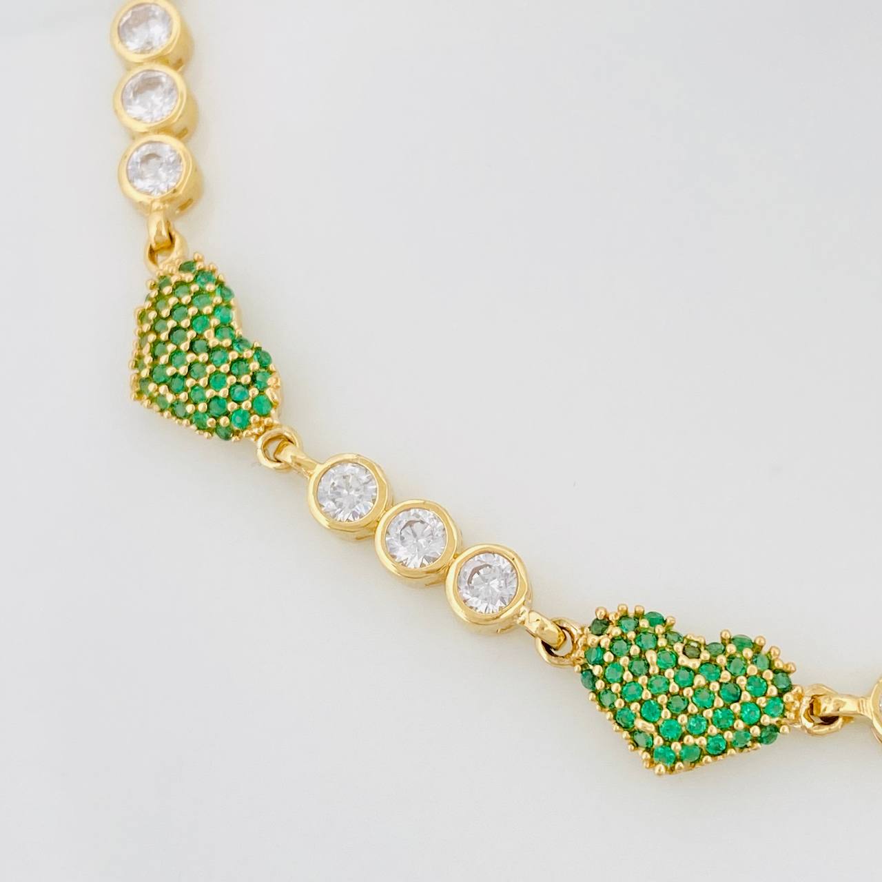 Bracelet Halo Hearts 10.2g / 7 3/4 in / 4.2mm Yellow Gold 18K