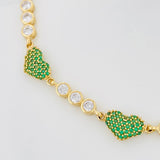 Bracelet Halo Hearts 10.2g / 7 3/4 in / 4.2mm Yellow Gold 18K