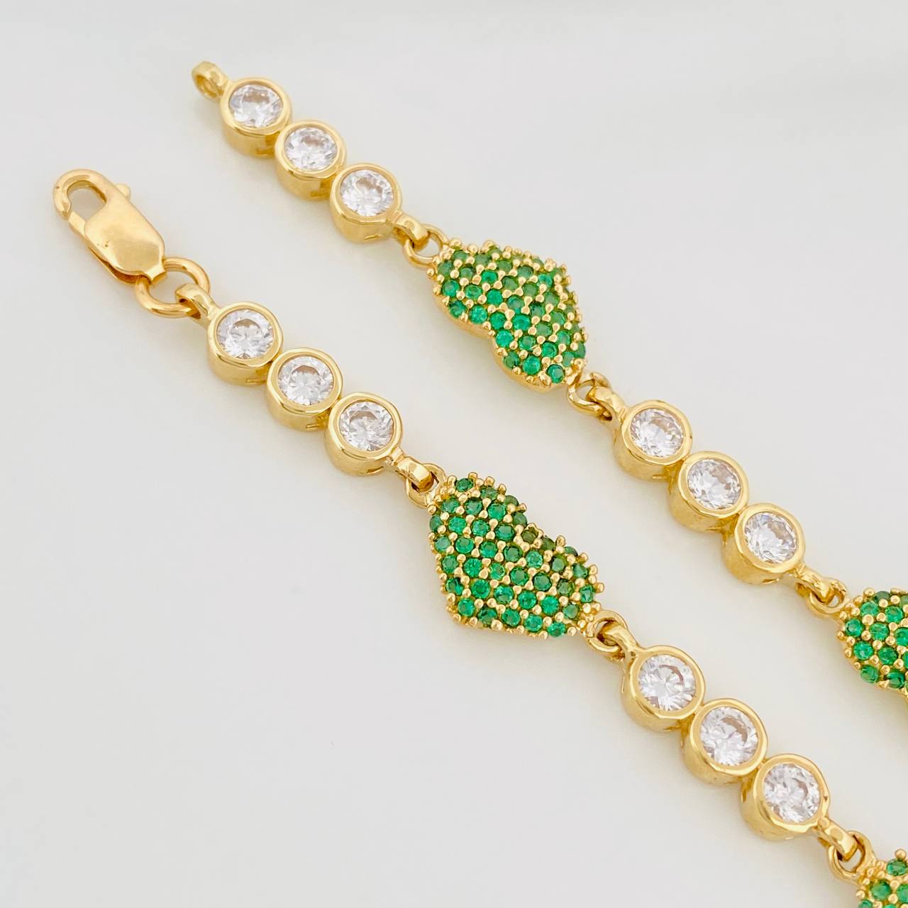 Bracelet Halo Hearts 10.2g / 7 3/4 in / 4.2mm Yellow Gold 18K