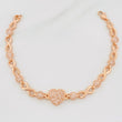 Pulso Infinito Corazones 11.45g / 7 in / 5mm Oro Rosa 18K