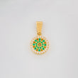 Dije Circulo Tupido 1.9g / 3/4 in Oro Amarillo 18K