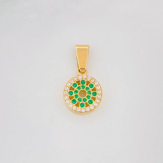 Dije Circulo Tupido 1.9g / 3/4 in Oro Amarillo 18K