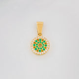 Dije Circulo Tupido 1.9g / 3/4 in Oro Amarillo 18K