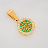 Dije Circulo Tupido 1.9g / 3/4 in Oro Amarillo 18K
