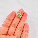 Dije Circulo Tupido 1.9g / 3/4 in Oro Amarillo 18K