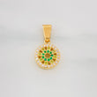 Dije Circulo Tupido 1.95g / 3/4 in Oro Amarillo 18K