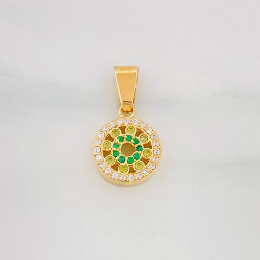 Dije Circulo Tupido 1.95g / 3/4 in Oro Amarillo 18K