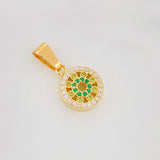 Dije Circulo Tupido 1.95g / 3/4 in Oro Amarillo 18K
