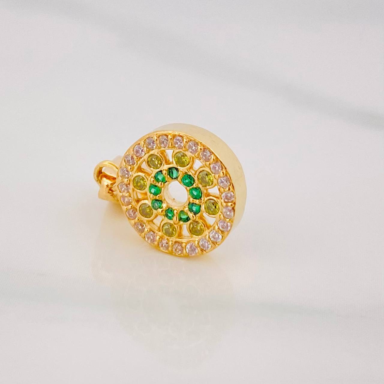 Dije Circulo Tupido 1.95g / 3/4 in Oro Amarillo 18K