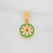 Dije Circulo Tupido 1.9g / 3/4 in Oro Amarillo 18K