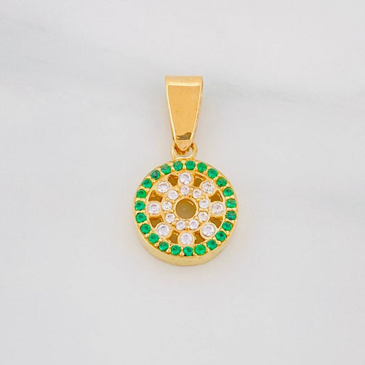 Dije Circulo Tupido 1.9g / 3/4 in Oro Amarillo 18K