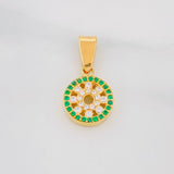 Dije Circulo Tupido 1.9g / 3/4 in Oro Amarillo 18K
