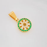 Dije Circulo Tupido 1.9g / 3/4 in Oro Amarillo 18K