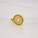 Dije Circulo Tupido 1.9g / 3/4 in Oro Amarillo 18K