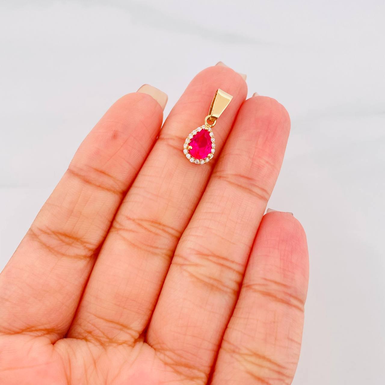 Dije Halo Gota 1.35g / 3/4 in Oro Amarillo 18K